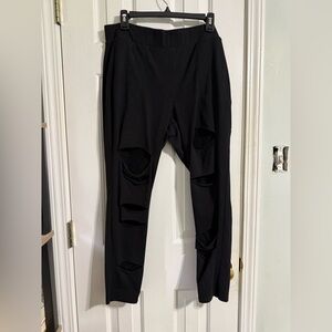 Torrid Black Distressed Leggings